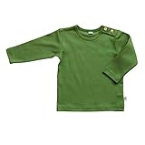 Baby Kinder Langarmshirt Bio-Baumwolle 13 Farben T-Shirt Shirt Jungen Mädchen Gr. 50/56 bis 140 (98-104, grün)