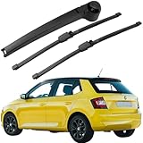 2 Stück Auto Heckscheibenwischer und 1 Stück Heckscheibenwischerarm Ersatz Scheibenwischer Hinten Set Kompatibel für VW Golf Plus Seat Altea Ibiza Skoda Fabia Wischerblatt Heckwischerarm Hinten