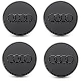 Audi 85H071006A Radzierkappen (4 Stück) Nabenkappen Radnabenkappen Nabendeckel Radkappe Felgendeckel, schwarz *** Abmessungen VOR dem Kauf prüfen! ***