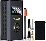 Elektrische Luftpumpe Auto Fahrradpumpe Elektrisch 150PSI Auto Luftpumpe Kompressor mit Licht, Portable Auto luftpumpe mit Smarter Display 4 Modi für Auto, Motorräder, Fahrräder, Bälle und Custom Mode