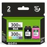 Economink 300XL Schwarz und Farbe Kompatibel für HP 300 XL Druckerpatronen Multipack für PhotoSmart C4780 C4680 DeskJet F4580 F4280 F4210 F2480 D5560 Envy 120 110 114 100 Drucker(2er-Pack)