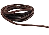AW-Collection Lederriemen Lederschnüre Lederband Rindleder 2 m schwarz braun oder natur (braun)