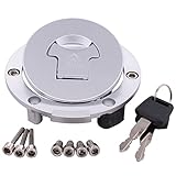 Tankdeckel Tankschloß Motorrad Kraftstofftankdeckel Tankverschluss mit Schloss Schlüsseln für Honda CBR 600 RR PC37 1000 F PC35 500R 500 R CBF NSR 125 JC22 NT700V NTV 650 VFR 800 RC46 750 RC36 VTR XL