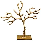 IHI EST. 1986 Schmuck-Organizer für Ringe und Armbänder, 30,5 cm, Aluminium, vergoldeter Baum