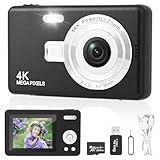 Digitalkamera Fotokamera mit 64GB Karte, 1080P FHD 40MP Kinder Kamera 2.4" LCD, Wiederaufladbare Kamera fotokamera mit 8X Digitalzoom digicam für Erwachsene, Kinder, Jungen, Mädchen （Schwarz