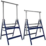 Deuba 2x Gerüstbock 7-fach höhenverstellbar 81-130 cm 400 kg klappbar Metall Unterstellbock Klappbock Arbeitsbock