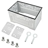 JUNMEIDO Autoradio Einbaurahmen Universal 2DIN Doppel DIN Metal Rahmen Einbauschacht Radioblende Einbausatz Einbaurahmen für Doppel Din Autoradio Radio, Auto DVD Player, GPS Navigation