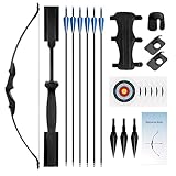 Northspoor Recurvebogen und Pfeil-Set, Takedown-Recurvebögen, Bogenschießen für Erwachsene, Links- und Rechtshänder, 40 lbs Langbogen,Geeignet für Bogenschießziele im Freien