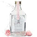 ARI ANWA Premium - Upcycled Bio Rosenwasser Toner mit Rosenquarz in Glasflasche | Reinigt porentief, erfrischt & verleiht strahlendes Hautbild | 100% Rosenwasser