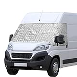 CICMOD Scheibenabdeckung für FIAT Ducato Transporter Frontscheiben Anti Frost Ice Staub Fensterfront Abdeckung Sonnenschutz für Wohnmobil