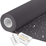 DreamRoots Segeltuch Wasserdicht - Polsterstoff Meterware 160 cm breit - Wasserabweisender Stoff 220 g/m2 600D - Markisenstoff Wasserdicht Meterware Holzkohle 1M