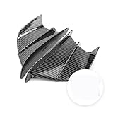 motorradspoiler Für Yamaha YFZ450 ATV YFZ 450R YFM700 Raptor YFM 700R R1 R3 Motorrad Seite Winglet Spoiler Wind Flow Befestigung Flügel Vorne Verkleidung(Bright Black)
