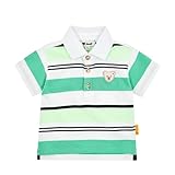 Steiff Poloshirt Kurzarm EU Größe 80 Winter Green, Polo-Shirt kurzärmelig, Polohemd für Kinder, Hemd mit Kragen, weich und bequem, waschmaschinenfest
