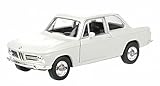 BMW 2002 ti Modellauto aus Metall 11,5cm Modell mit Rückzugmotor Auto Spielzeug Spielzeugauto Geschenk 4-Varianten Welly 44 (Weiss)