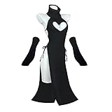KORURACLUB Damen Cheongsam Schwarz Sexy Cosplay Women Succubus Cosplay Dessous Kostüme Sexy Outfit für Damen Kostüme Festival Clubwear(L-XL)