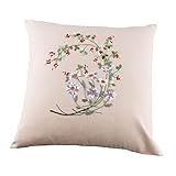 JISADER 2 Teiliges DIY Stickset Kissenbezug, Handgefertigt für Nähanfänger, Orchideen