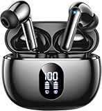 Bluetooth Kopfhörer, Kopfhörer Kabellos Bluetooth 5.4 In Ear Kopfhörer mit 4 ENC Noise Cancelling Mic, LED Anzeige 48Std Tiefer Bass Wireless Earbuds, IPX7 Wasserdicht Ohrhörer für Arbeit und Studium