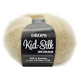 Frida's Wollhaus Drops 25 g Kid-Silk Mohair & Seide Lacegarn Beilaufgarn Flauschig 47 Farben (29 | Vanille)