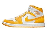 Jordan 1 Mid Women, Weiß/University Gold-Weiß, 39 EU