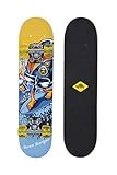 Schildkröt Junior-Skateboard 24, Design: Best Surfer, Holz-Deck 60,5 x 15cm, PU-Rollen 50 x 30mm, Sticker-Design, 510620