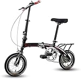 Kcolic 12 Zoll Klapprad, Kompaktes Citybike, Für Studenten Und Erwachsene, Leichtes Mini Klapprad Für Die Arbeit Fahrrad B,12inch