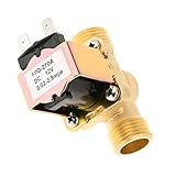 Uadme Magnetventil Messing 1/2" DC 12V, Normalerweise Geschlossenes Wasserventil, für Wasseranwendungen, Intelligente Trinkbrunnen, Warmwasserbereiter, Trockenbrand Verhindern
