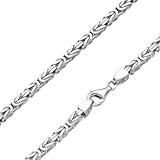 SchmuckForever Königskette 4mm 925 Silber massiv - Länge Wählbar - Collier Halskette oder Armband (20)