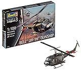 Revell Modellbausatz Bell UH-1H Huey- Einfache Montage für Einsteiger & Profis - Beweglicher Hauptrotor - Wahlweise geöffnete/geschlossene Türen - Authentische Nachbildung im Vietnam-Look