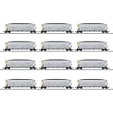 Märklin 45665 H0 12er-Set US Hopper Car der Union Pacific Railroad - Ideal für Ganzzüge, Modellbahnwagen-Set für Erwachsene Hobbyisten, männlich, Hopper Car, Divers