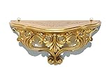 LIGUORO SHOP Regal im venezianischen Barock-Stil, Konsole, künstlich, Vintage, Shabby Chic, 38,5 x 20 x 15,5 cm (Gold)