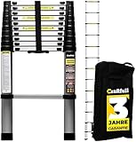 ????????? Aluminium Teleskopleiter - ? ????? ???????? - Tragetasche - Deutsche Qualitätsmarke - Alu Leiter Trittleiter (4.1 Meter Soft Close)