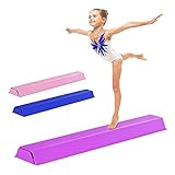 RELAX4LIFE Schwebebalken, Gymnastikbalken mit Klettverschluss, Übungsbalken für Fitness & Training & Turnen & Gymnastik, Bodenbalken wasserdicht, für Kinder & Erwachsene, Balance Beam Klappbar (lila)