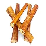Ochsenziemer für Hunde I 5 Stück I 12 cm I natürliche und hochwertige Ochsenziemer Stücke I Bully Sticks I fettarm und proteinreich I Kauartikel zur Zahnpflege von Wuffsnacks
