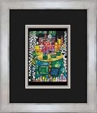 artissimo, Kunstdruck gerahmt, 30x35cm, AG5714, Friedensreich Hundertwasser: Antipode King, Bild, Wandbild, Poster mit Rahmen, Wanddekoration, Echtholzrahmen, hochwertig, Kunstmotiv, Kunst