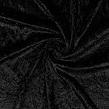 VmG-Store Pannesamt Stoff 2m x 145cm zum Nähen KEINE Meterware glänzender Stretch Samt für Vorhänge Gardinen Bühne Kostüm Kleid Bekleidung Tischdecke Dekostoff (001 Schwarz)