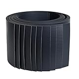 ESTEXO Sichtschutzstreifen Hart PVC Doppelstabmatten Streifen Zaunblende Sichtschutz 19 cm x 25,25 m Balkonsichtschutz Windschutz (Anthrazit RAL 7016)