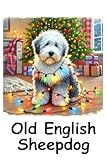 Old English Sheepdog Christmas Notebook