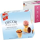 DeBeukelaer Waffelbecher | Eiswaffeln | Keksbecher | 60 Becher pro Packung | De Beukelaer Decor On Ice (1 Packung á 230g)