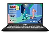 MSI Modern 15 Lifestyle & Business Laptop, 15,6 Zoll Full HD Display, AMD Ryzen 5 7430U Prozessor, 16 GB DDR4 RAM, 512GB SSD, AMD Radeon Graphics, Windows 11 Home, Schwarz, B7M-463