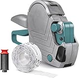 Original Meto Basic S Preisauszeichner Set - Preis (1-zeilig, 6-stellig für 22 x 12 mm Etiketten, sofort einsatzbereit), 1x Handauszeichner, silber-teal