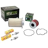 Wartungspaket Luftfilter + Ölfilter + Zündkerzen für Suzu ki GS 500 GS500 WVBK GM51A GM51B Baujahr 1989-2008