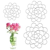 NQEUEPN 3 Stück Blumenfrosch Deckel, Blumenfrosch-Edelstahldeckel Metall Blumeneinsatzdeckel Blumenarrangementhalter Blumen-Organizer für Pflanzenfixierung Vase Basteln (3 Größen)