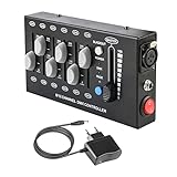 Dmx Controll Lichtmischpult, Dimmer Dmx Controller 12 Kanäle Dimmer Konsole, Mini Tragbarer Dmx512 Controller Klein Lichtpult Dmx Steuerung für Par Lights Fog Machine DJ Disco Licht Dmx Controler