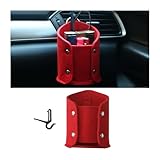 JNNJ Auto Lüftungsschlitze Universal Aufbewahrungstasche, Auto Handy Aufbewahrungsbox zum Aufhängen, Tragbare Auto Tasche für Telefon Sonnenbrille Münz(Rot)