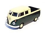 Toi-Toys Volkswagen T1 Doppelkabine Pick UP 12cm VW Modellauto aus Metall Modell Auto Spielzeugauto 3-Farben 77 (Grün)