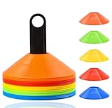 TK Gruppe Timo Klingler 25x Markierungshütchen Hütchen Kegel für Slalom Trainingszubehör & Fußballzubehör für Fußball, Leichtathletik für Kinder & Erwachsene