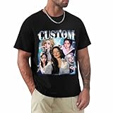 LLLGSH Personalisiertes T-Shirt - Personalisierbares Herren T-Shirt mit Foto Text - T-Shirt selbst gestalten - Vollfarbiger Druck - Baumwolle Tshirt Damen Herren