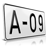 schildEVO 1 Kfz-Kennzeichen kurz | Alte Schrift DIN 1451 | 300 x 110 mm | Ohne EU-Feld | Altes deutsches Nummernschild