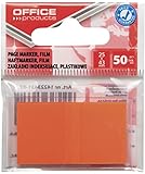 Office Products 14223431-07 Index Haftstreifen Standard Tabs Sticker Lesezeichen/Orange/Mini-Haftmarker aus 60 μm PP-Folie/ 25x43 mm/ 1x50 Blatt/Textstreifen Beschreibbare