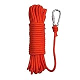 BeGrit 6mm Bootsseil 10m Polypropylen Seil Boot Fenderleine Orange Ankerleine Kajak Festmacher Tauwerk für Bootsport Camping Fischen Wandern